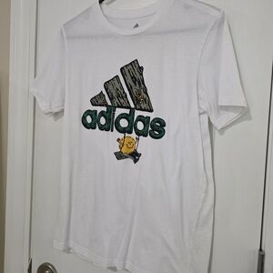 NWOT Adidas White Graphic T-Shirt